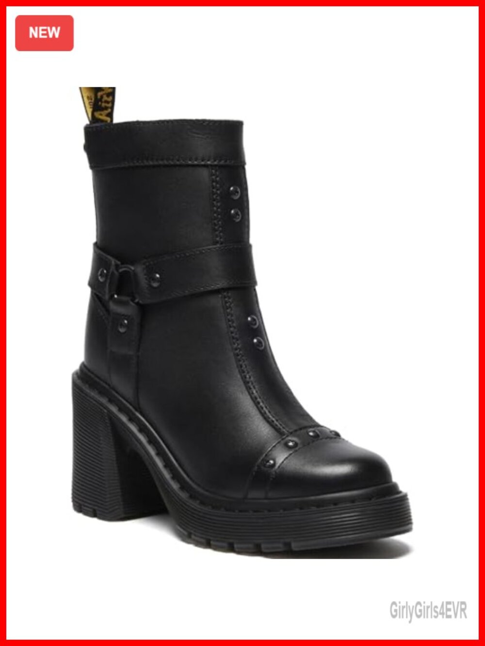 Dr. Martens Spence Harness Leather Chelsea Heeled Ankle Boots